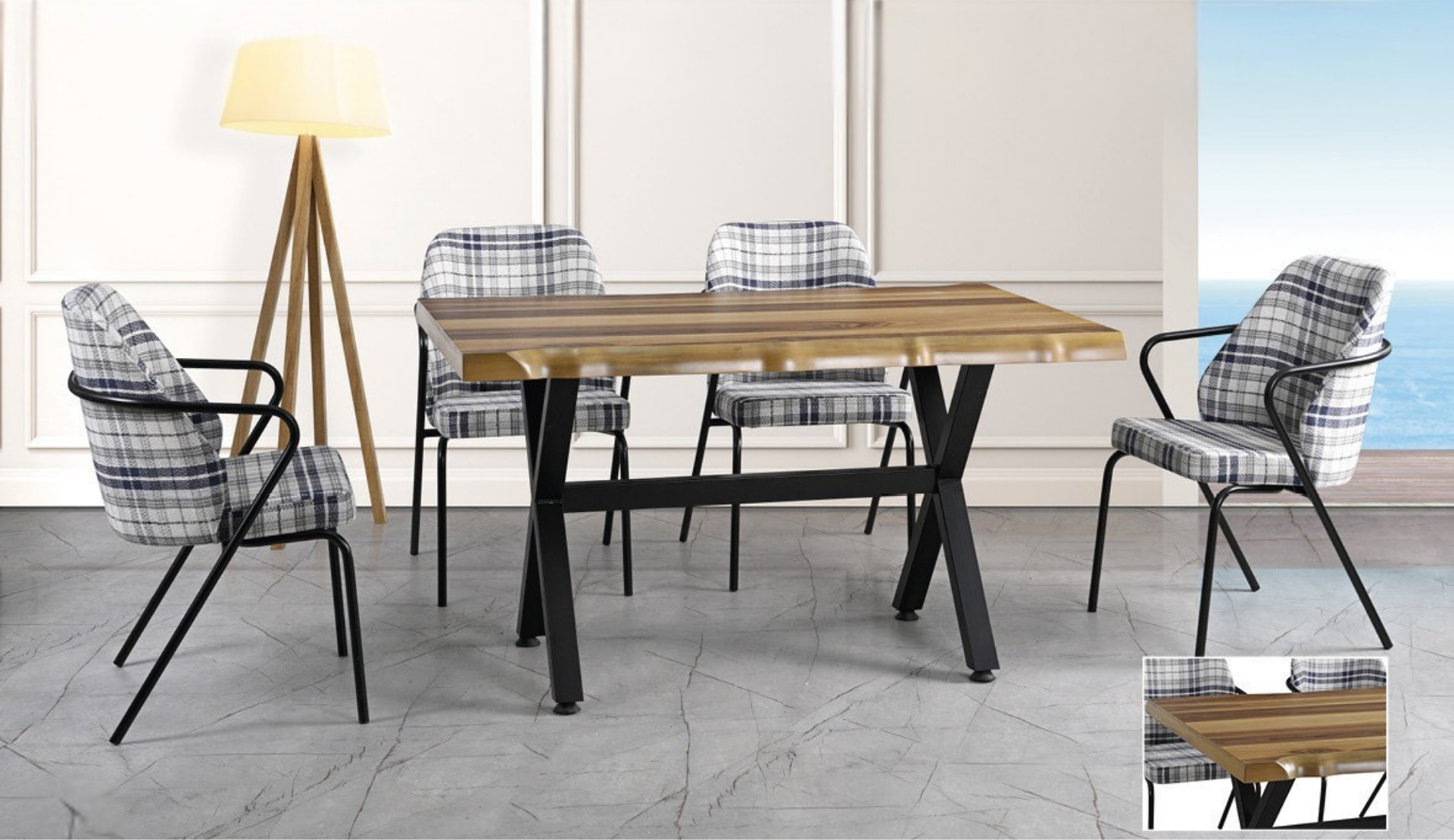 Boğa Masa & İstanbul Sandalye Takımı