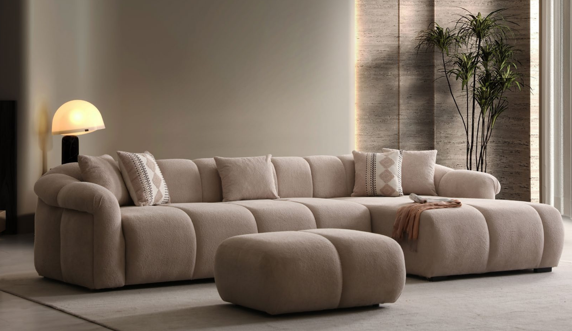 Carius Yataklı L Köşe Koltuk Takımı