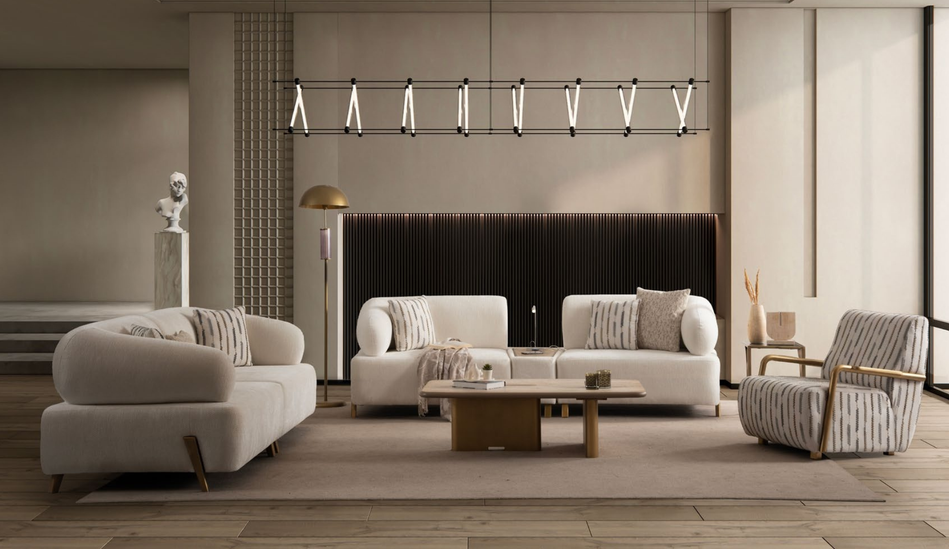 İLYORA Yataklı Antik Koltuk Takımı