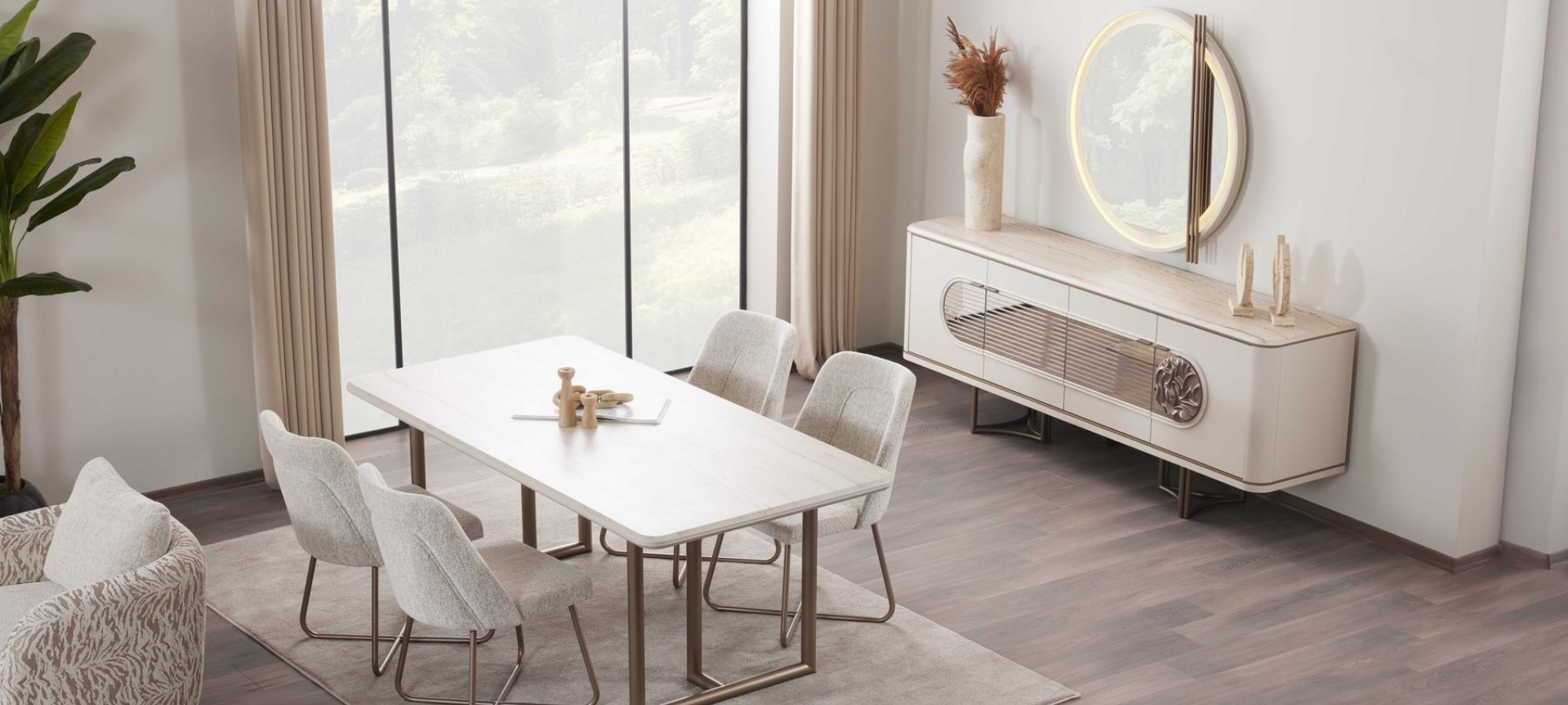 Loft Yemek Odası Takımı