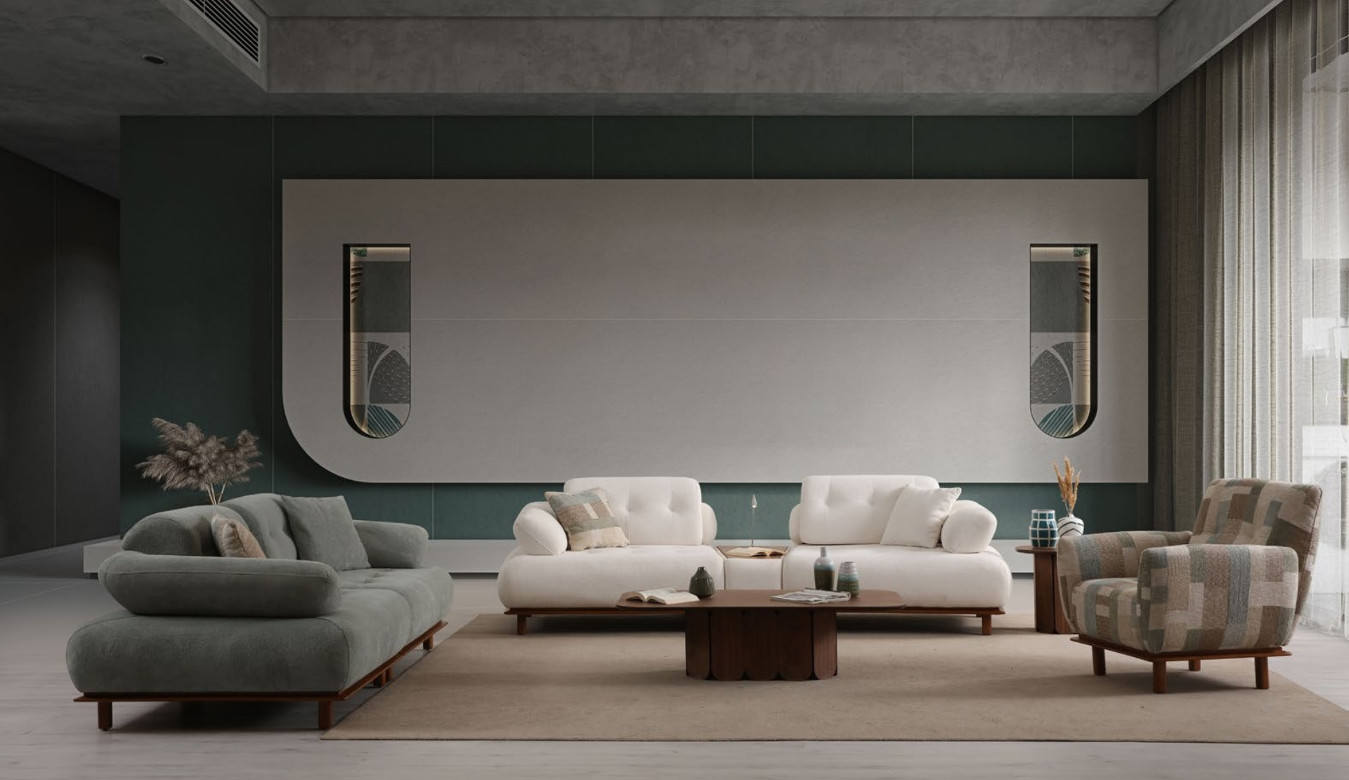 Lois Koltuk Takımı (Beyaz)