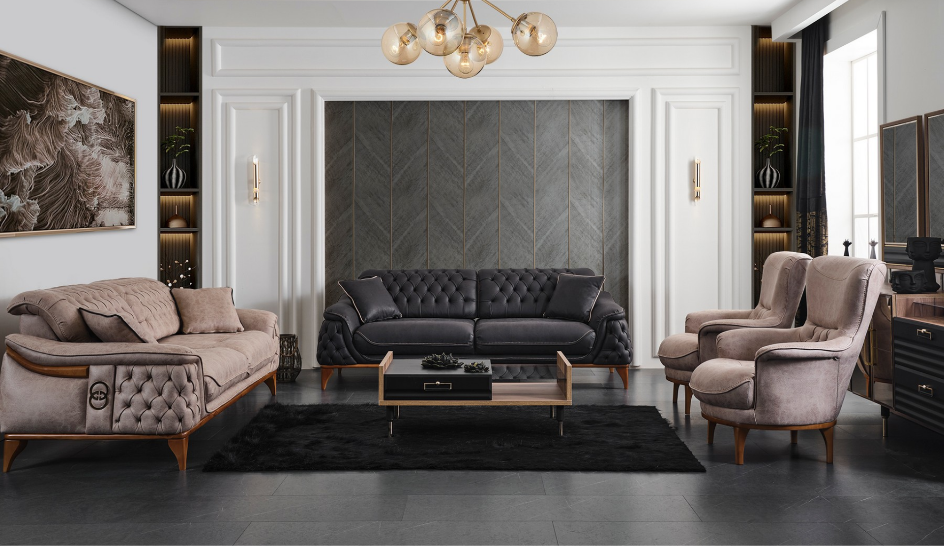 Lotus Nubuck Koltuk Takımı