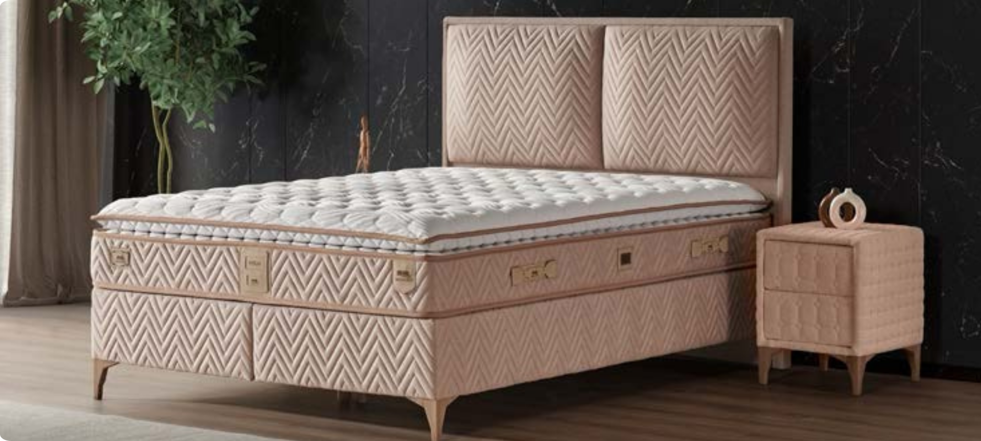 Oslo Yatak Baza Başlık Seti